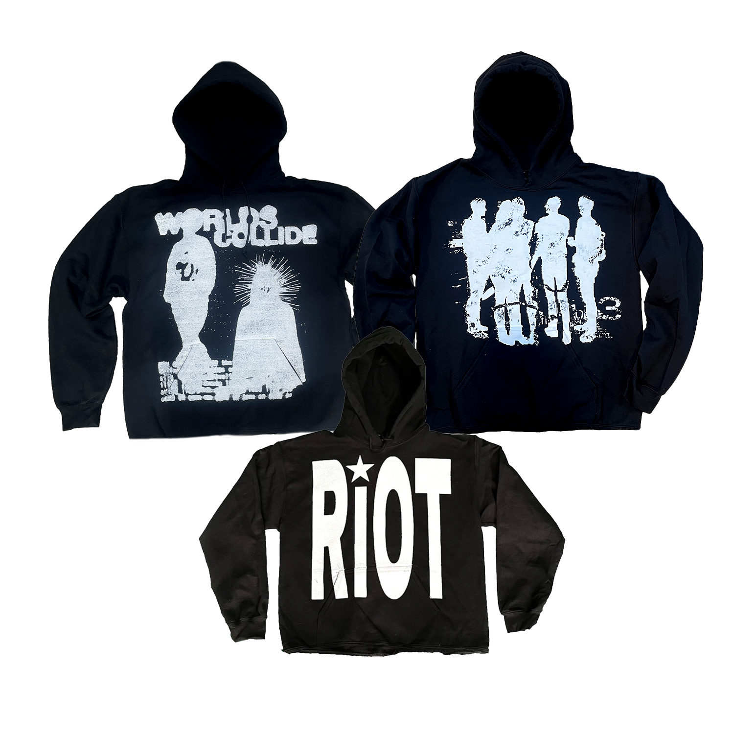 Riot Hoodie, Worlds Collide Hoodie, Silhouette Hoodie Bundle